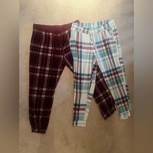 Super Soft Plaid PJ Jogger Set w/ Pockets